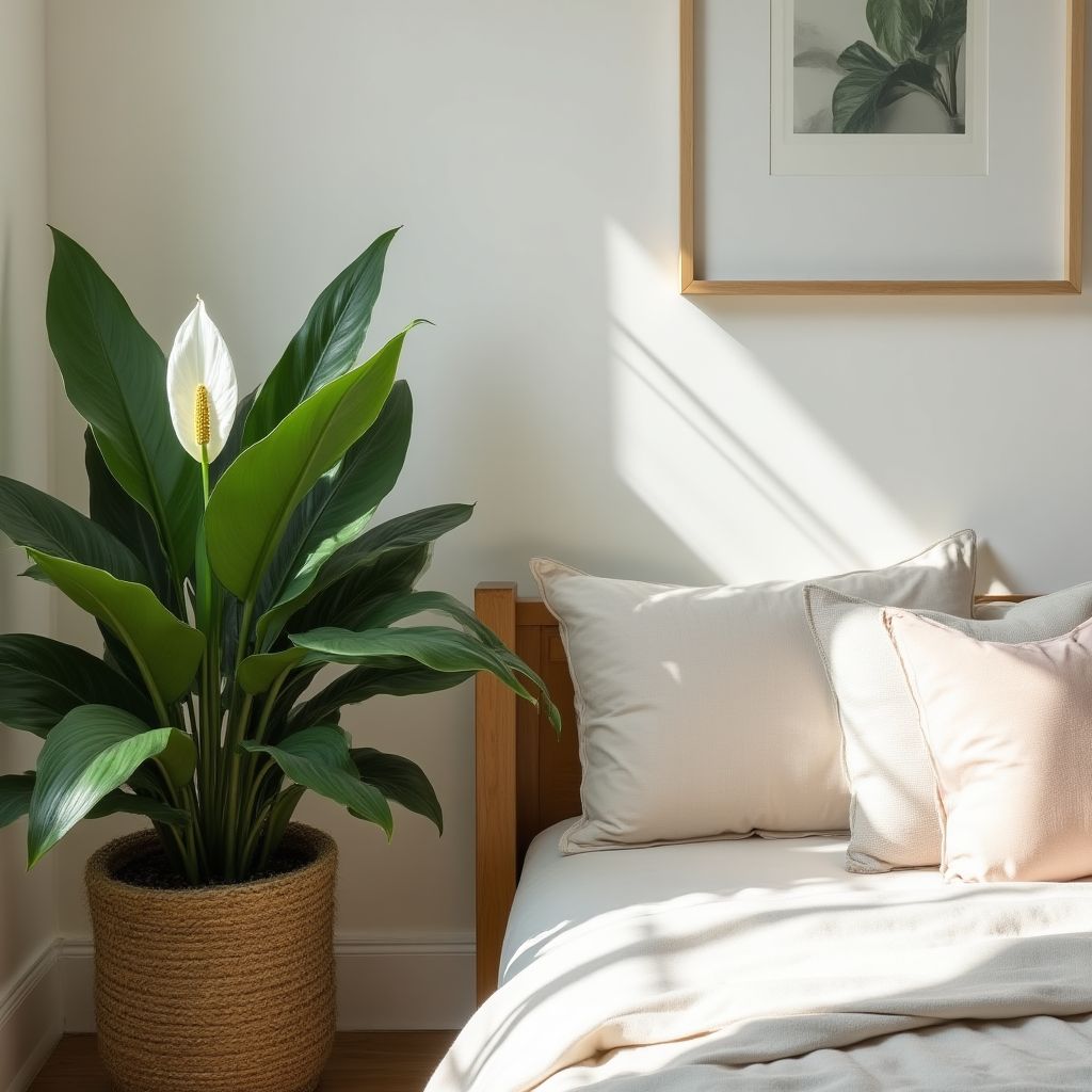 Chambre cosy avec collection de plantes purifiantes
